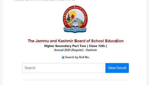 JKBOSE class 12 results for Kashmir division declared, here's direct link