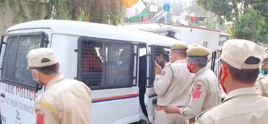 ABVP protest outside PDP office in Jammu; several detained