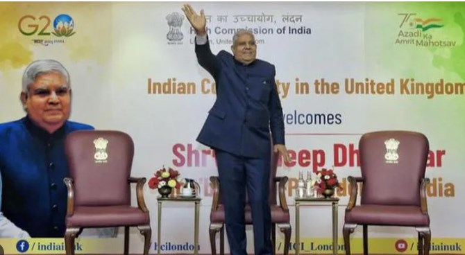 Indian democracy is functioning at a level which is unmatched anywhere in world: VP Dhankhar in UK