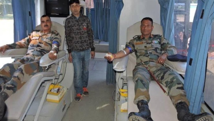 BLOOD DONATION CAMP ORGANISED AT SATWARI CANTT BY 26 INFANTRY DIVISION SIGNAL REGIMENT