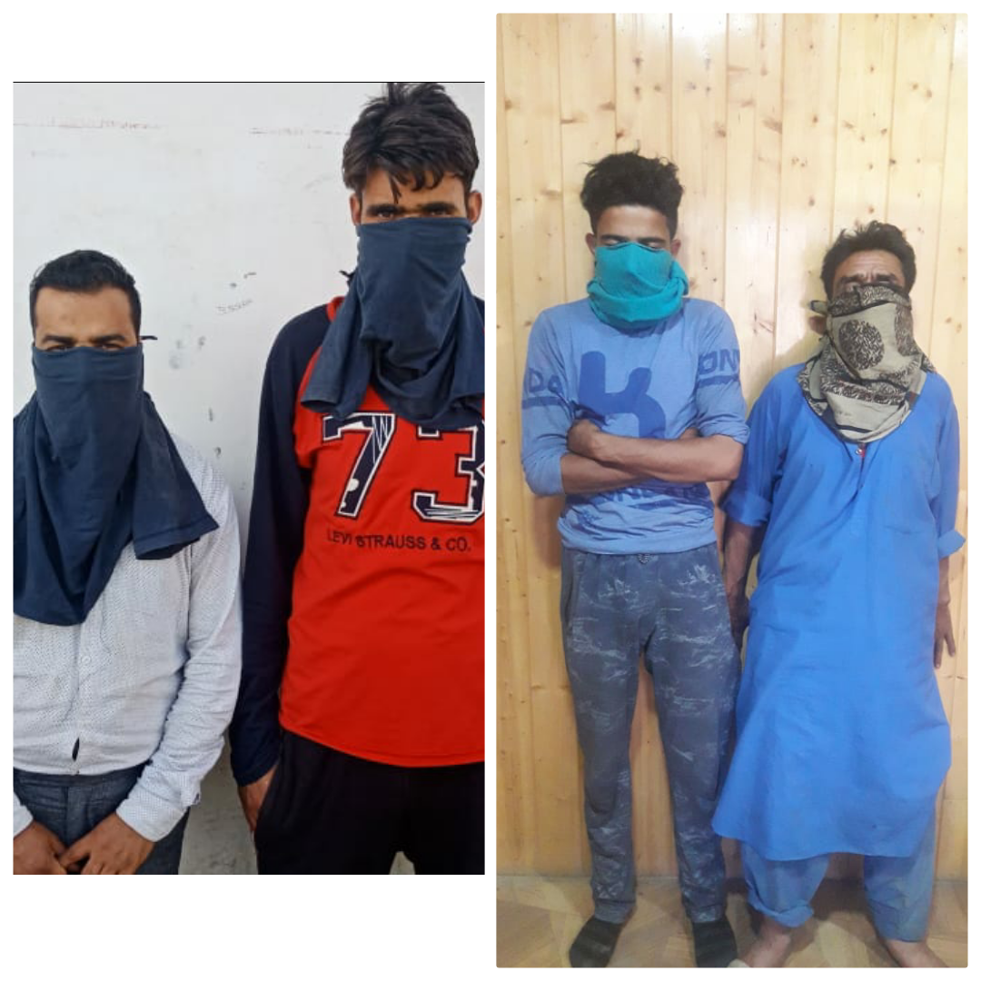 5 Notorious Drug Peddlers arrested with 3 kgs of Charas and 24 Kgs Poppy straw