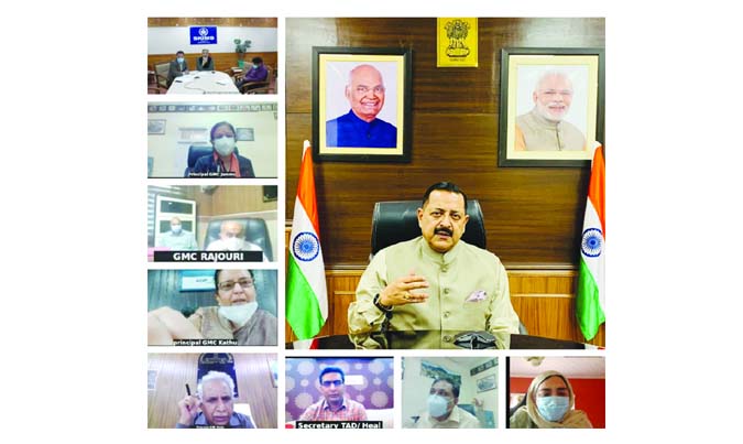 Union Minister Dr Jitendra Singh reviews COVID management in Government Medical Colleges of Jammu and Kashmir