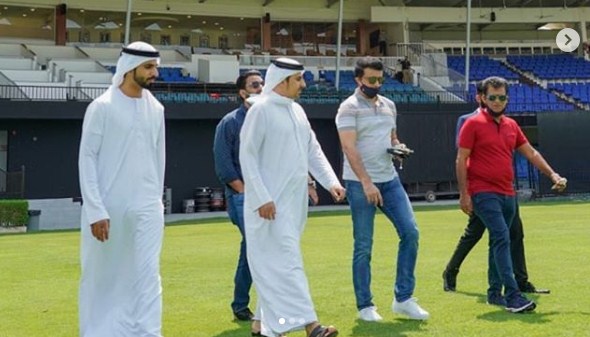 IPL 2020: BCCI chief Sourav Ganguly visits Sharjah Cricket Stadium, lauds new-look venue