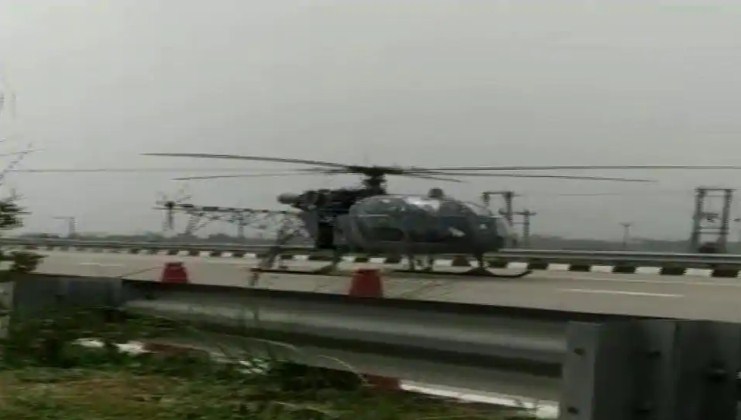 IAF chopper makes emergency landing on KGP expressway in Haryana, personnel safe