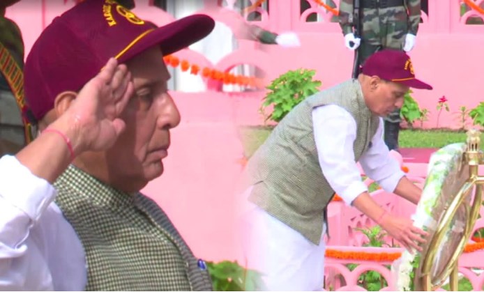 Rajnath Singh pays tributes to Kargil Heroes at Dras War Memorial
