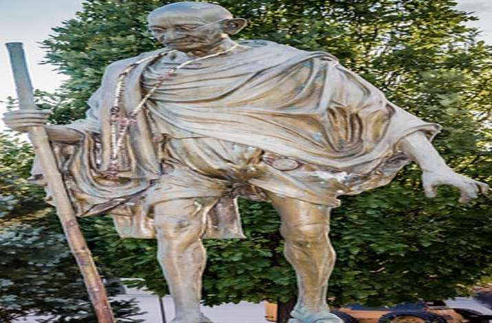 Mahatma Gandhi statue defaced at Hindu temple in Canada; India says investigating 'hate crime'