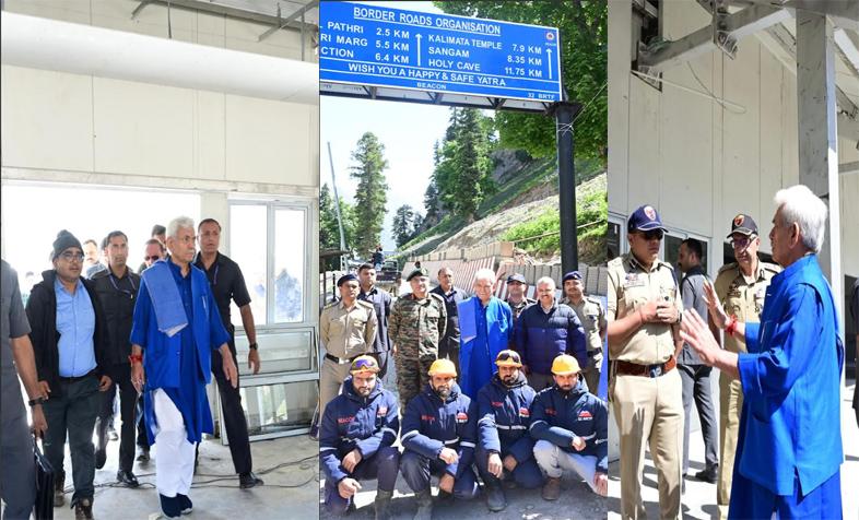 Lieutenant Governor conducts on-site inspection of Shri Amarnath Ji Shrine Board’s Yatri Niwas at Baltal