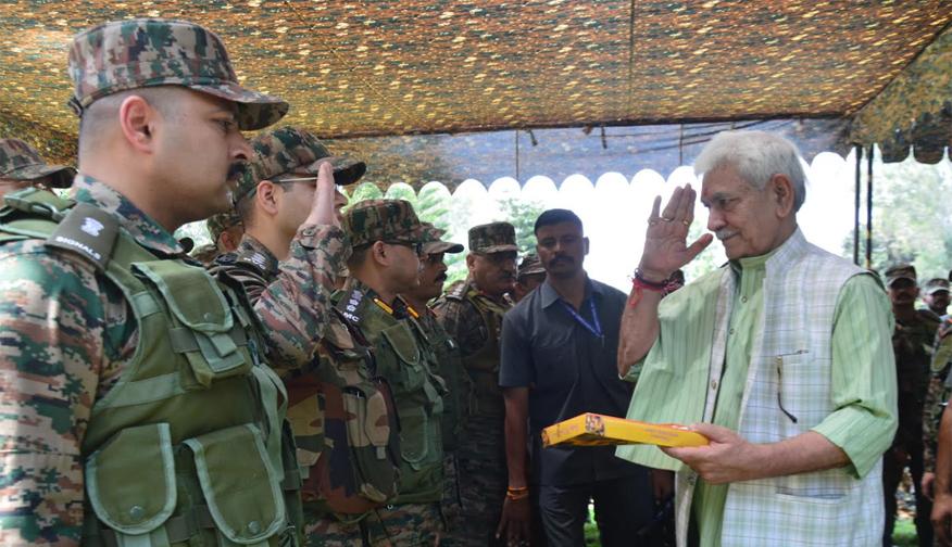 Dharma has won and Adharma has surrendered before your weapons and might: LG to Soldiers