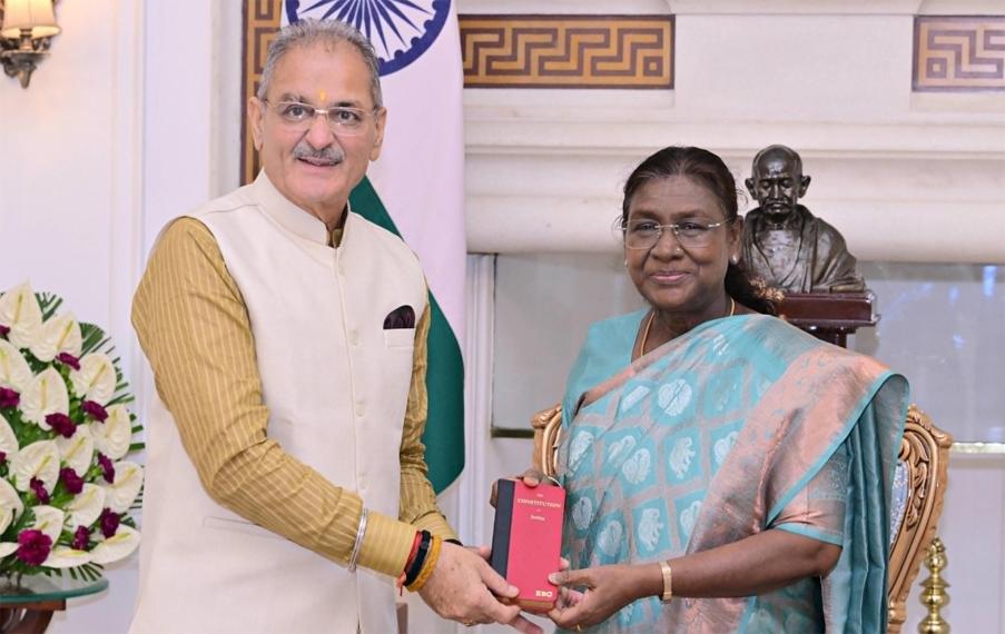 Ladakh LG Kavinder Gupta calls on President Droupadi Murmu