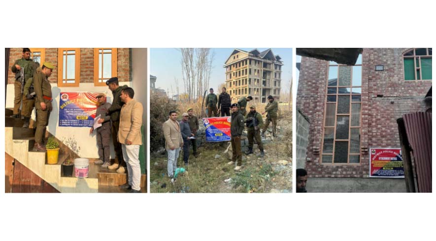 Police attaches properties worth Rs 1.28 crore under NDPS Act in Budgam