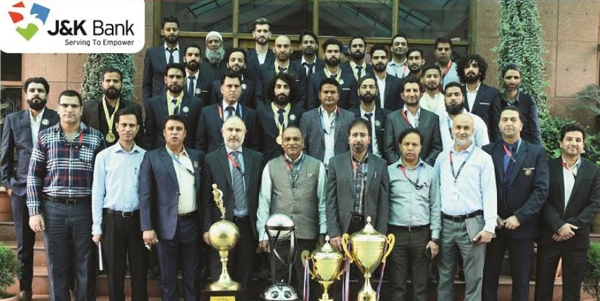 J&K Bank MD felicitates football team