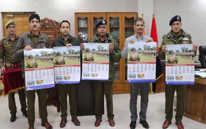 DGP J&K unveils PWWA, J&K calendar for 2024; calendar highlights achievements/activities of 2023