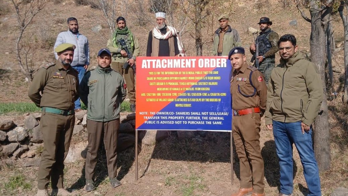 J-K Police attach properties of 3 PoJK based terrorists in Rajouri