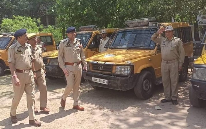 SSP Jammu conducted inspection of MT fleet District Police Lines, Jammu