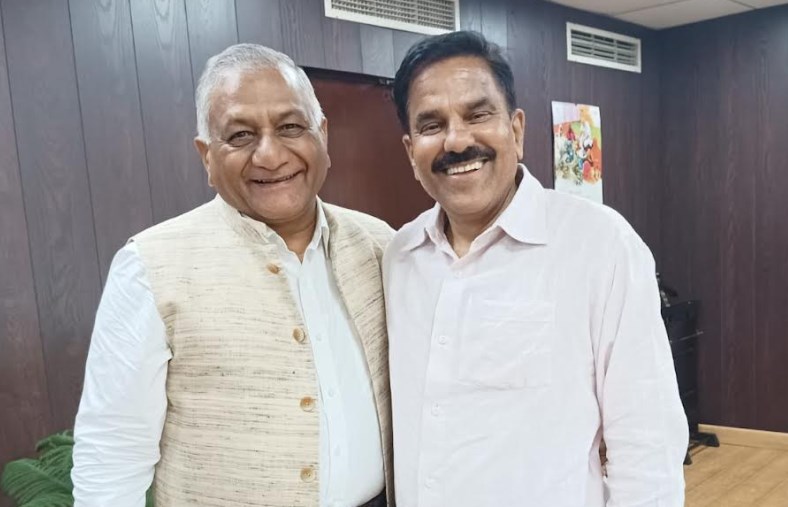 Harsh Dev appeals General V.K Singh to ensure early completion of Udhampur–Ghordi road