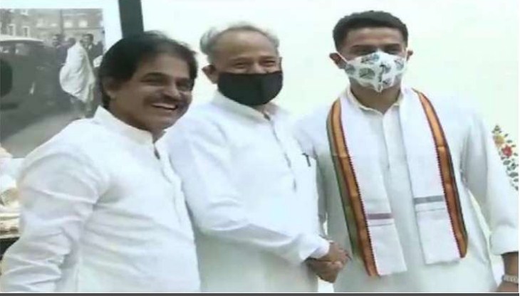 Sachin Pilot attends Congress legislative party meeting chaired by Ashok Gehlot