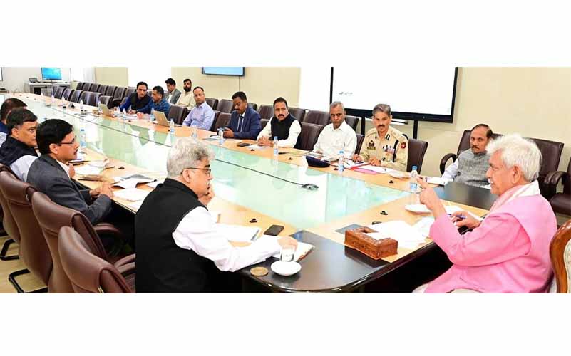 Lt Governor chairs a review meeting of Home Department
