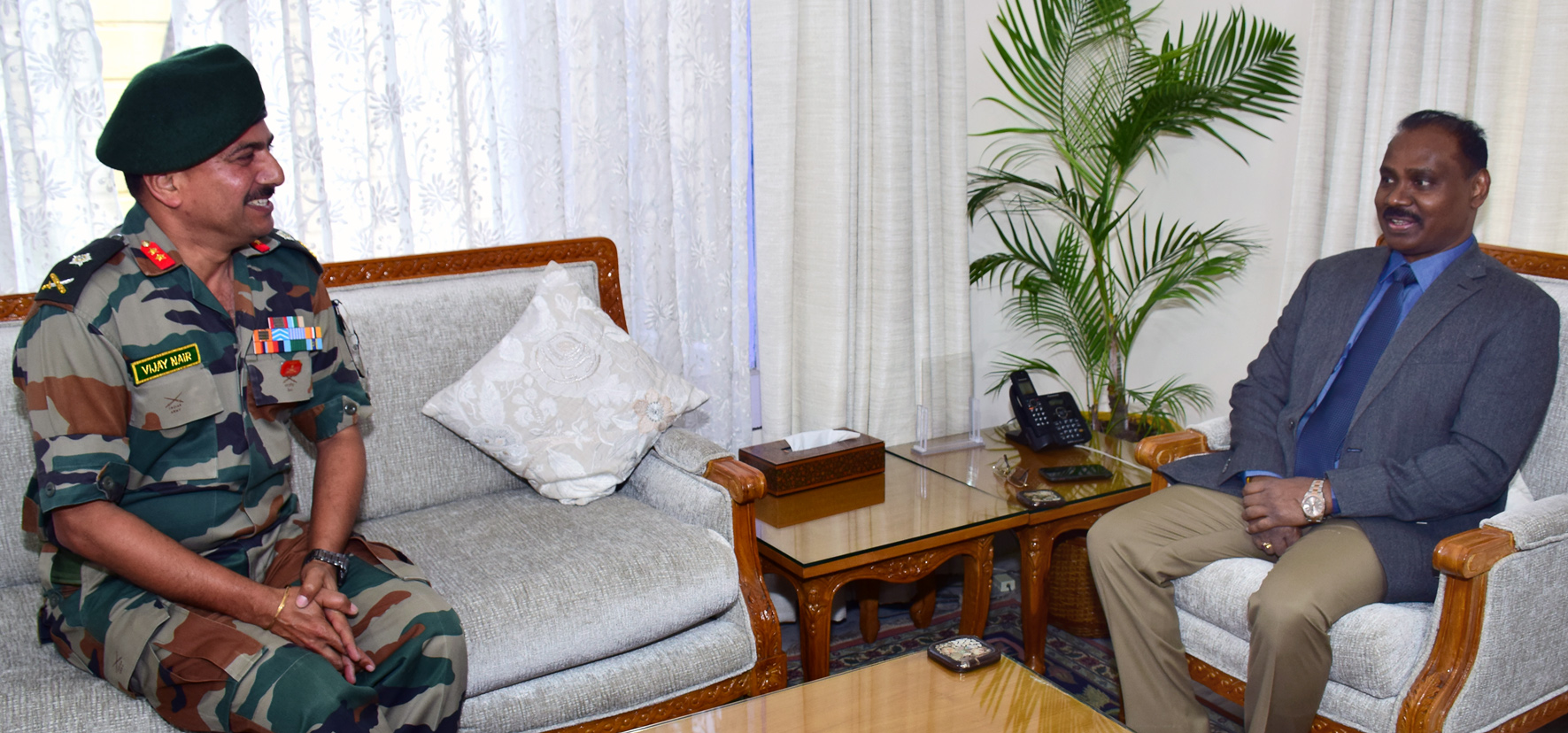 GoC 26 Div calls on Lt Governor
