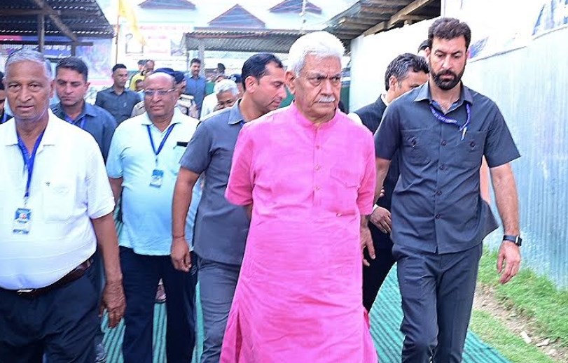 Shri Amarnath Ji Yatra 2024: Lt Governor inspects facilities for pilgrims at Yatra transit camp Pantha Chowk
