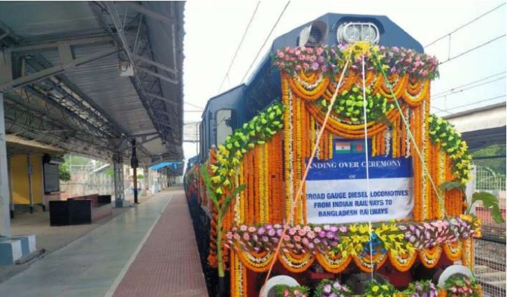India hands over 10 broad gauge locomotives to Bangladesh