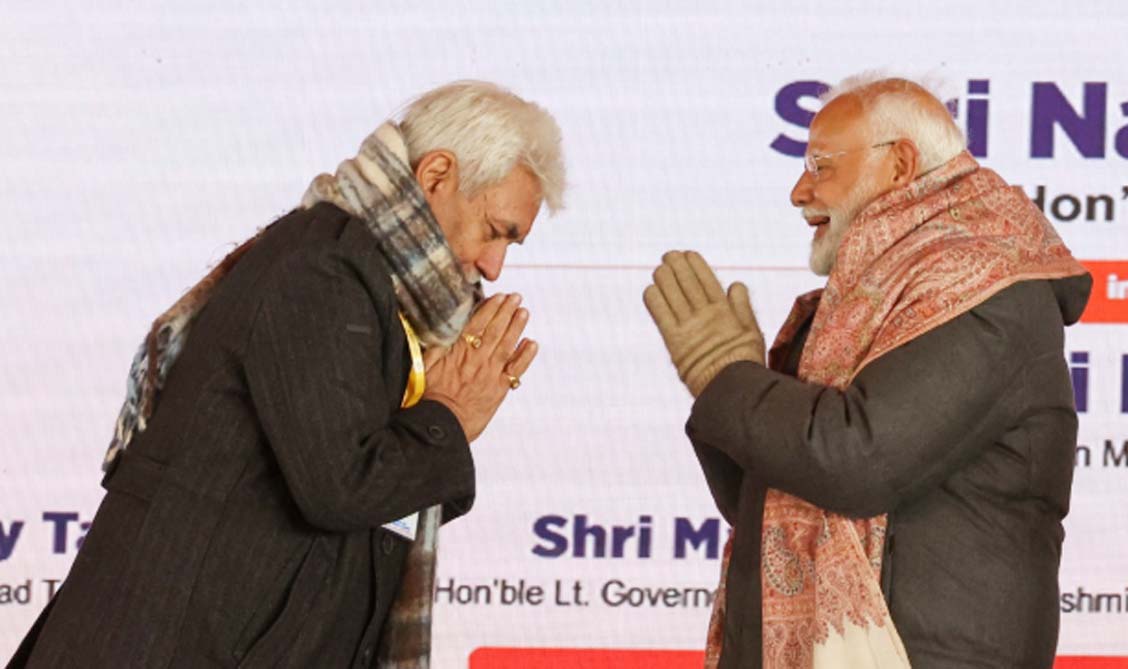 LG Manoj Sinha praises PM Modi's efforts for J&K's growth