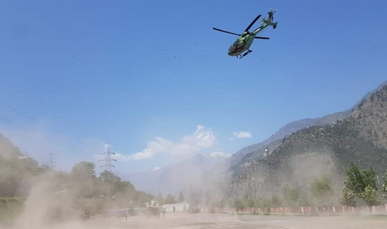 Army helicopter with 8 onboard makes emergency landing in J&K’s Ramban, all passengers safe