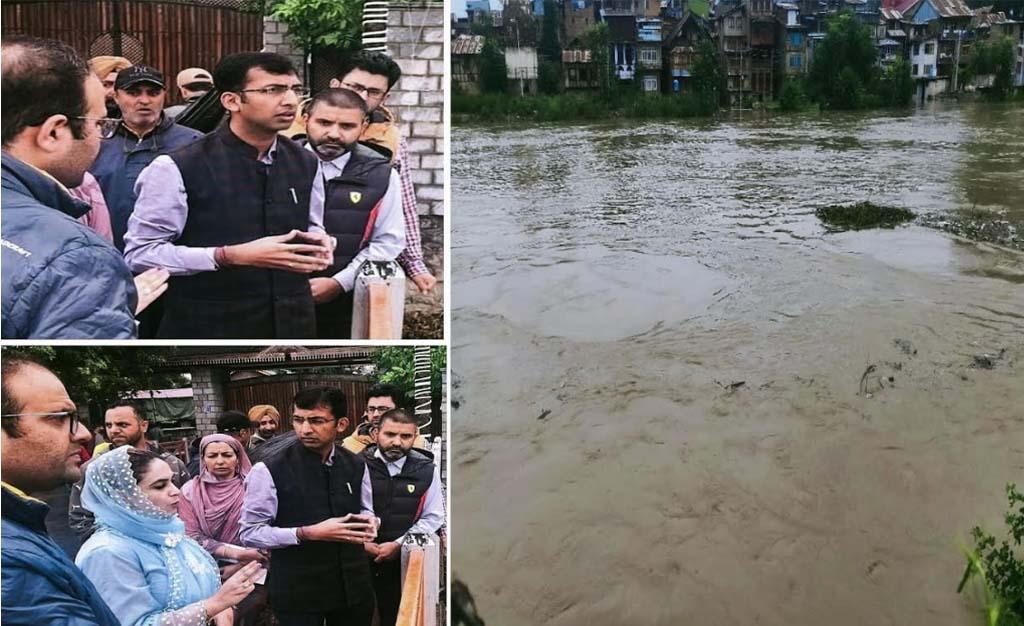 Div Com Kashmir monitors Jhelum Water Levels amid looming flood threat