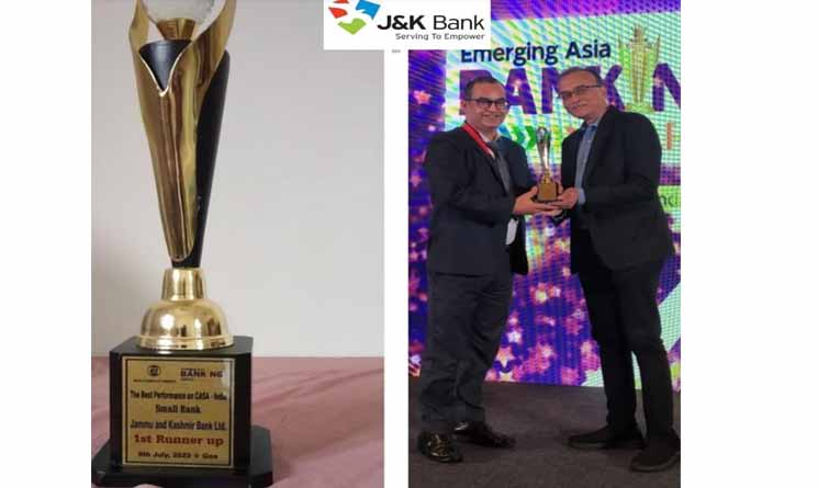 J&K Bank wins award for Best Performance in CASA