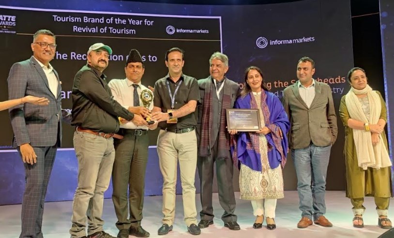 J&K awarded “Tourism Brand of the Year for Revival of Tourism” at SATTE