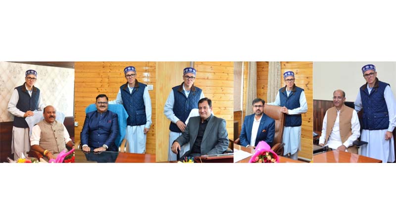 J&K Chief Minister visits Cabinet colleagues, Advisor to congratulate them on assuming office
