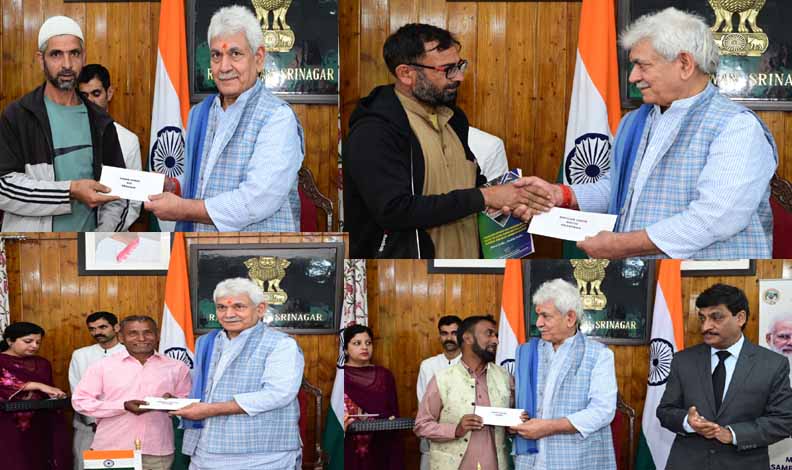 LG Manoj Sinha hands over land papers to landless beneficiaries under PMAY