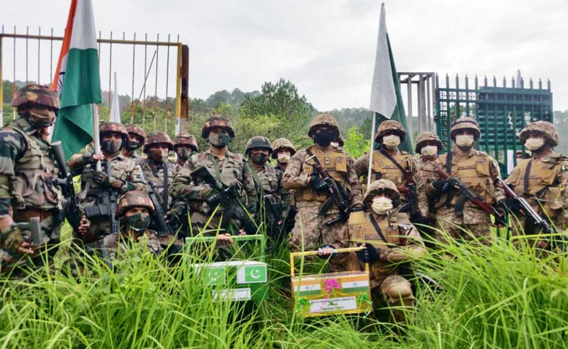 India, Pak soldiers exchange sweets on Eid at LoC