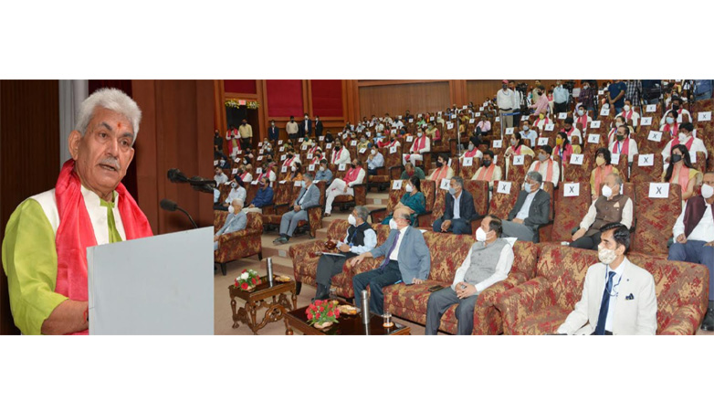 Lt Governor announces annual “LG Scholarship” for 10 students each from IIM Jammu, IIT Jammu, NIT Srinagar
