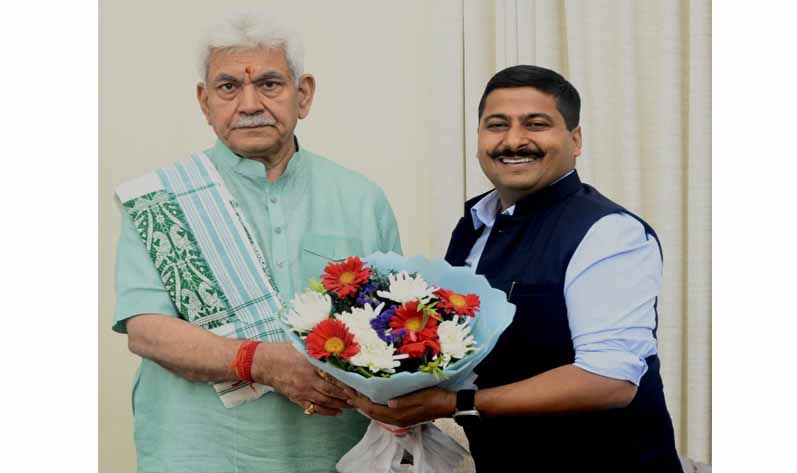 Gaurav calls on LG Sinha, highlights transformative impact of Govt policies on lives of Valley residents