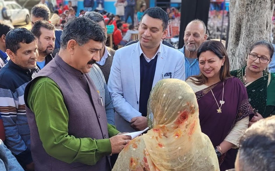 MP Jugal Kishore Sharma attends Viksit Bharat Sankalp Yatra at Panchayat Babliana
