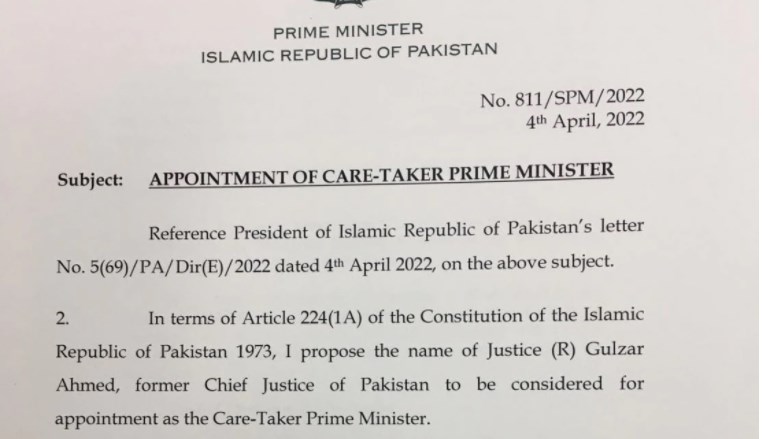 Ex-chief justice is Imran Khan’s pick for caretaker PM; SC to resume hearing today