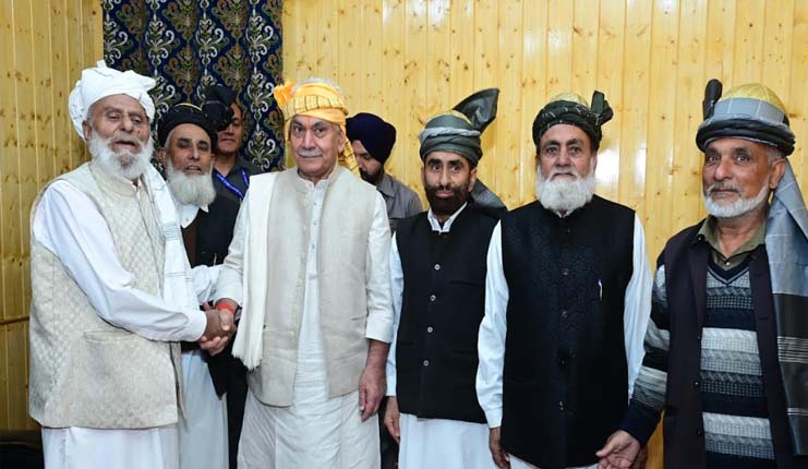 Lt Governor interacts with PRIs, residents of border villages & various other public delegations at Kupwara