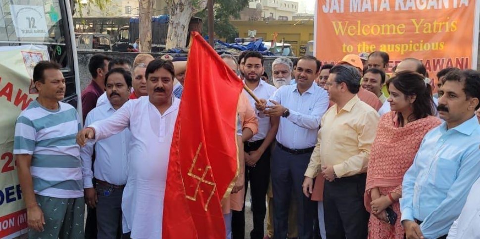 Div Com Jammu flags-off Mata Kheer Bhawani Yatra 2024 from Nagrota