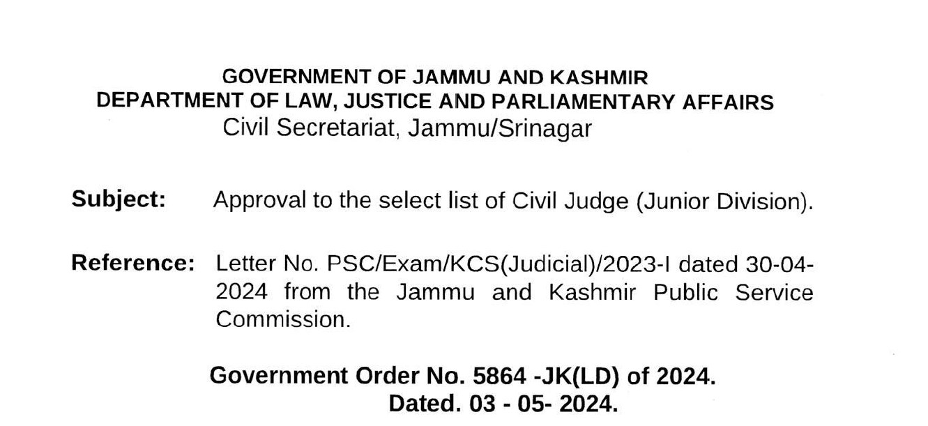 Government appoints 69 Civil Judges