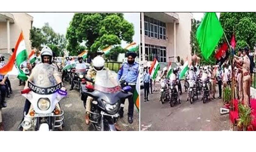 Traffic Police organises Tiranga Rally in Jammu City