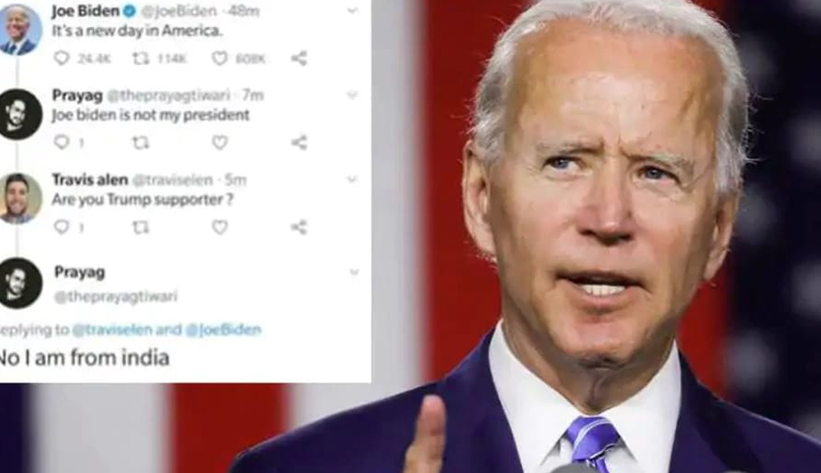 'Joe Biden is not my President' trends in India after this tweet - how it all started