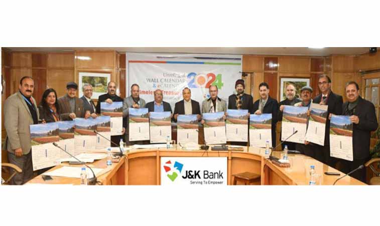 MD & CEO unveils J&K Bank Wall Calendar – 2024