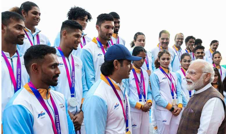 PM Modi urges Asian Games medalists to spread message of drug-free India