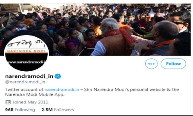 Twitter account of PM Modi's personal website hacked