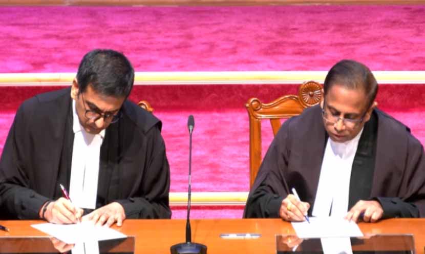 Justice Prashant Kumar Mishra & KV Viswanathan Take Oath As Supreme Court Judges