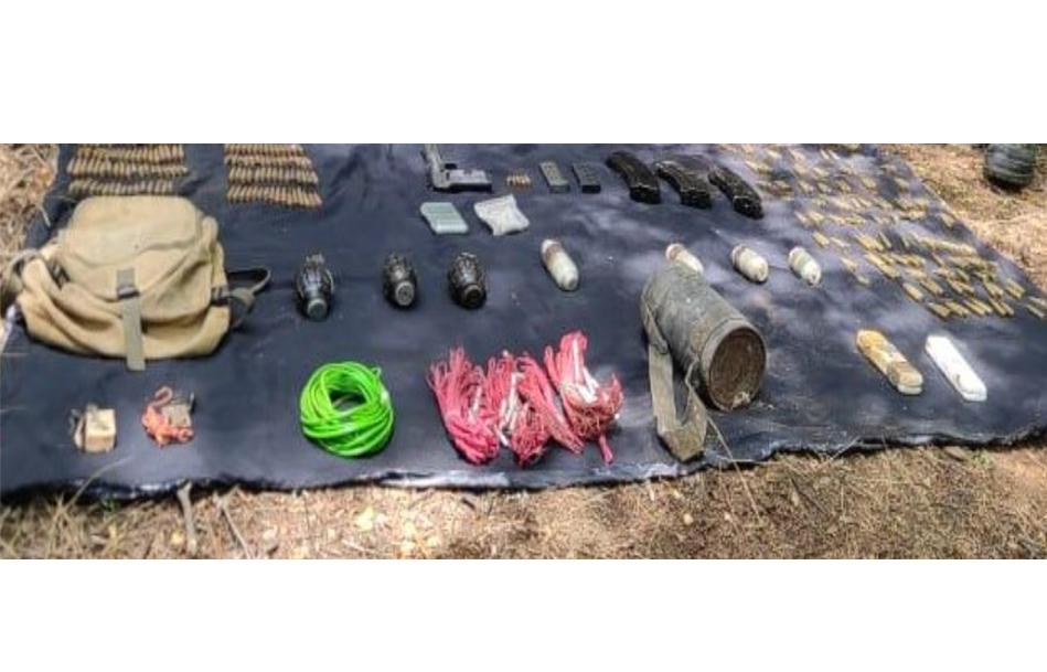 Security forces recover arms & ammunition from forest area in J-K's Kupwara