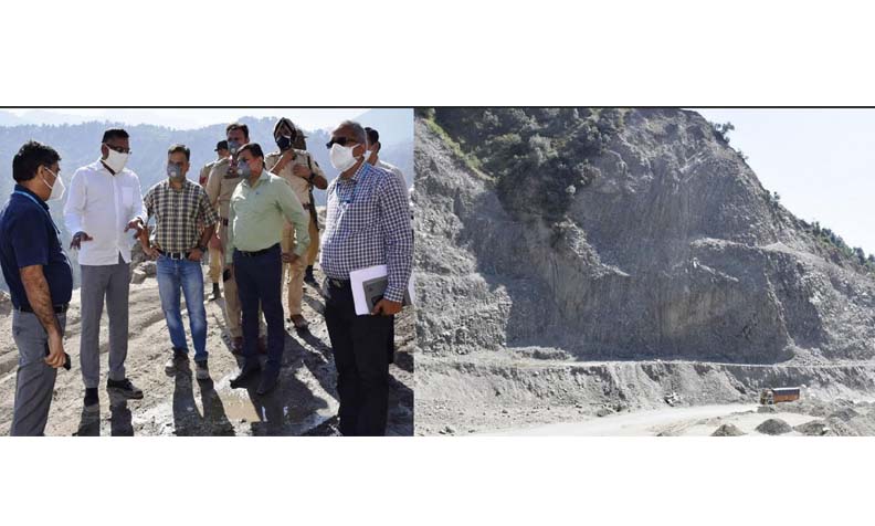 Shailender Kumar inspects progress of work on Nashri - Jawahar stretch Reviews winter traffic management plan