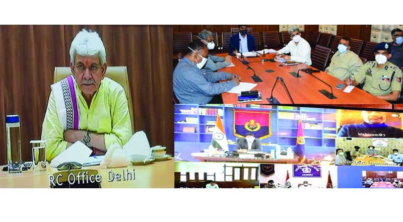 Lt Governor chairs series of meetings with Covid Task Force, DCs, SPs
