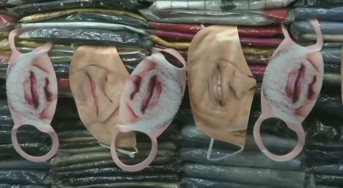Masks with PM Modi's face printed on it goes on sale in Bhopal