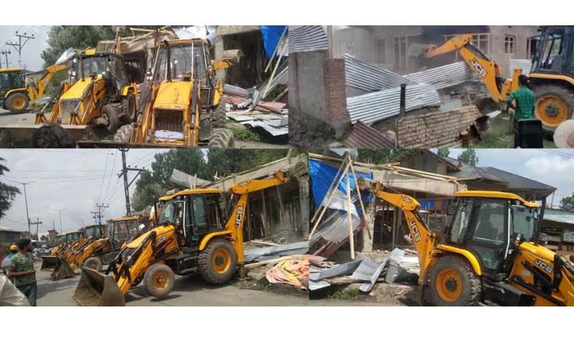 Distt Admin Srinagar launches massive anti encroachment drive along historical water bodies